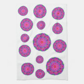 Rosa Blume Mandala Geschirrtuch (Vertikal)