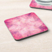 Rosa Blume Mandala Getränkeuntersetzer (Linke Seite)