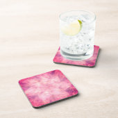 Rosa Blume Mandala Getränkeuntersetzer (Rechte Seite)