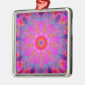 Rosa Blume Mandala Ornament Aus Metall (Links)