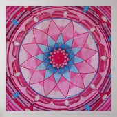 Rosa Blume Mandala Poster (Vorne)