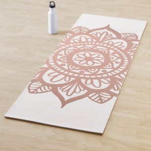 Rosa Blume Mandala Rose Gold Yogamatte