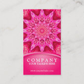 Rosa Blume Mandala Visitenkarte (Vorderseite)