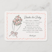 Rosa Blume Markt Blumenbücher für Babywindeln Begleitkarte (Vorderseite)