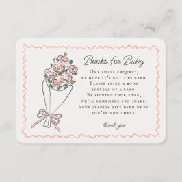 Rosa Blume Markt Blumenbücher für Babywindeln Begleitkarte