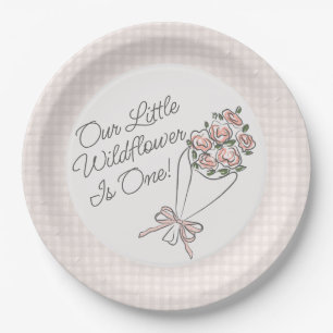 Rosa Blume Markt Frischblumenpartei Pappteller