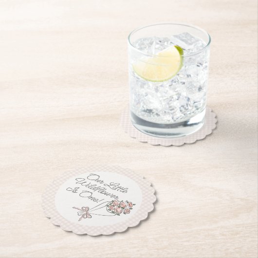 Rosa Blume Markt Frischblumenpartei Untersetzer (Vor Ort)