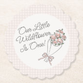 Rosa Blume Markt Frischblumenpartei Untersetzer (Vorderseite)