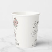 Rosa Blume Markt Frische Blumendusche Pappbecher (Links)