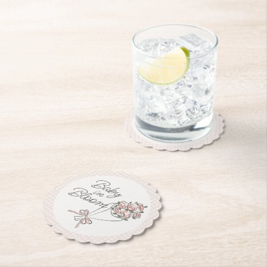 Rosa Blume Markt Frische Blumendusche Untersetzer (Vor Ort)