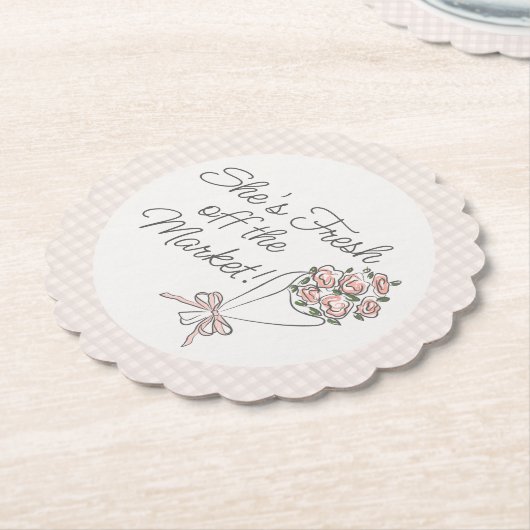 Rosa Blume Markt Frisches Brautparty Untersetzer (angewinkelt)