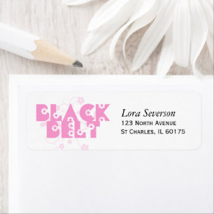 Rosa Blume Martial Arts Black Belt Rücksendeadress