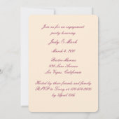 Rosa Blume Mason Jar Engagement Partei Einladung (Rückseite)