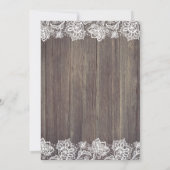 Rosa Blume Mason Jar Rustikale Hochzeit Einladung (Rückseite)