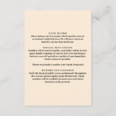 Rosa Blume Mason Jar Sicherheitsmaßnahmen Begleitkarte (Rückseite)