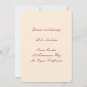 Rosa Blume Mason Jars Empfang Card Einladung (Rückseite)