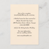 Rosa Blume Mason Jars Hochzeitdetails Begleitkarte (Rückseite)