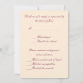 Rosa Blume Mason Jars Response Card Einladung (Rückseite)