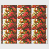 Rosa Blume Matte Wrapping Paper Geschenkpapier (Flach)