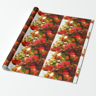Rosa Blume Matte Wrapping Paper Geschenkpapier