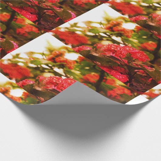 Rosa Blume Matte Wrapping Paper Geschenkpapier (Ecke)