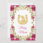 Rosa Blume Mexiko Fiesta Paare Dusche Einladung (Rückseite)