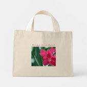 Rosa Blume Mini Tote Tasche (Rückseite)