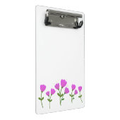 Rosa Blume Mini-Zwischenablage Mini Klemmbrett (Schrägansicht)