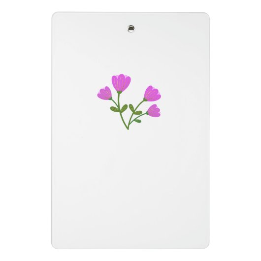 Rosa Blume Mini-Zwischenablage Mini Klemmbrett (Rückseite)