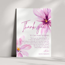 Rosa Blume Minimalistische Wasserfarbenhochzeit