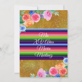 Rosa Blume Mis XV Anos Birthday Einladung (Rückseite)