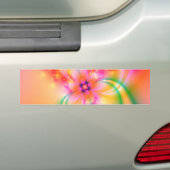Rosa Blume mit Bändern Autoaufkleber (Auf Auto)