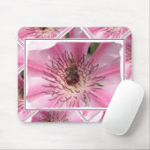 Rosa Blume mit Biene Mousepad (Mit Mouse)