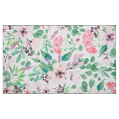 Rosa Blume mit Blattmuster Stoff (Fat Quarter (45,7 x 55,9 cm))