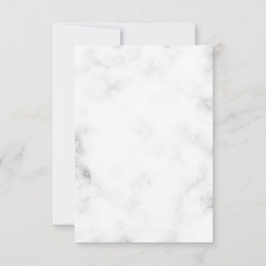 Rosa Blume mit Gold RSVP Karte (Rückseite)