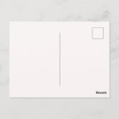 Rosa Blume mit grünen Blätter Postkarte (Rückseite)
