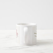 Rosa Blume mit Kiefer Espresso-Tasse Espressotasse (Rückseite)