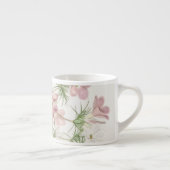 Rosa Blume mit Kiefer Espresso-Tasse Espressotasse (Rechts)