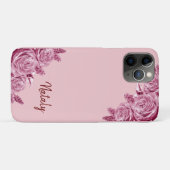 Rosa Blume mit Namen Case-Mate iPhone Hülle (Rückseite (Horizontal))