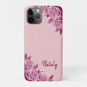 Rosa Blume mit Namen Case-Mate iPhone Hülle