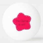 Rosa Blume mit Ping Pong-Sprichwort Tischtennisball (Vorderseite)