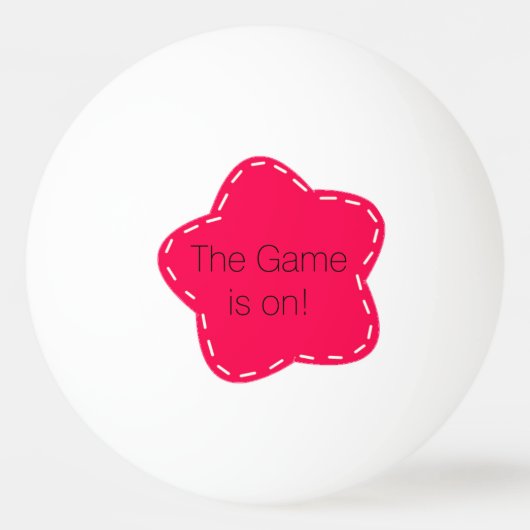 Rosa Blume mit Ping Pong-Sprichwort Tischtennisball (Rückseite)