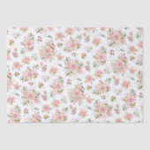 Rosa Blume mit rosa Wasserfarbe Muster Seidenpapier (Vorderseite)