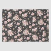 Rosa Blume mit rosa Wasserfarbe Muster Seidenpapier (Vorderseite)