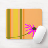 Rosa Blume mit Streifen Mousepad (Mit Mouse)