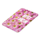 Rosa Blume mit Text Magnet (Linke Seite)