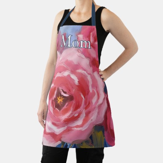 Rosa Blume mit Text Schürze (InSitu)