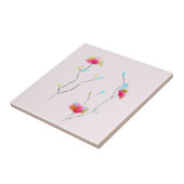 Rosa Blume Moderne, einfache japanische inspiriert Fliese (Seite)