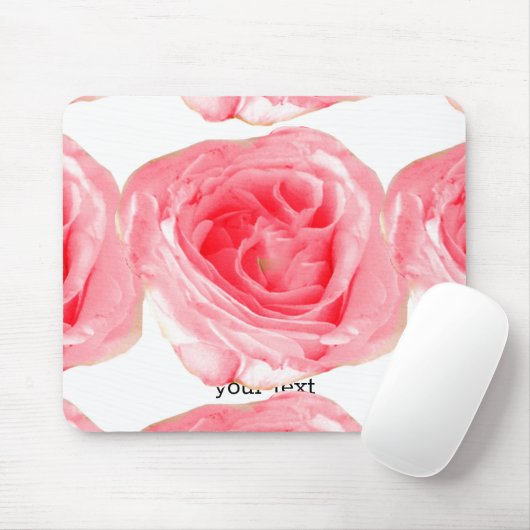 Rosa Blume Mousepad (Mit Mouse)