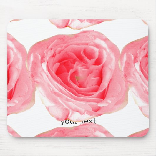 Rosa Blume Mousepad (Vorne)